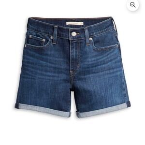Levi's Women's Blue Mid Length Shorts HyperSoft Size 30